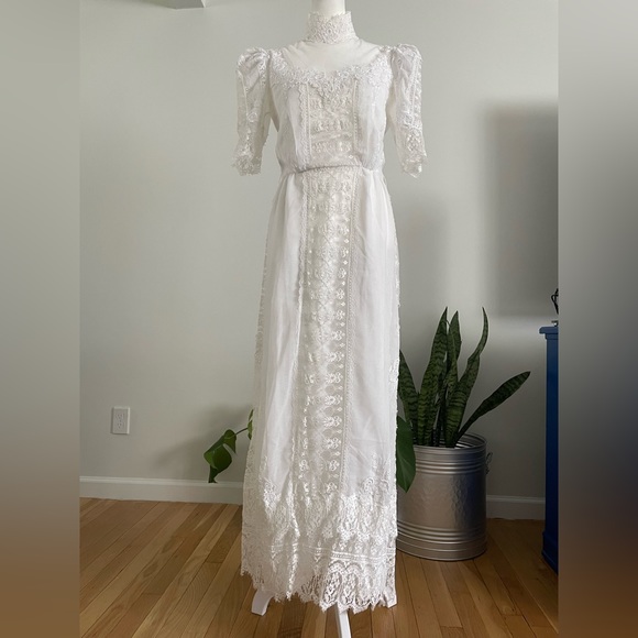 Dresses & Skirts - Vintage 70s Handmade Cottage-core/Prairie/Boho Wedding Maxi Dress